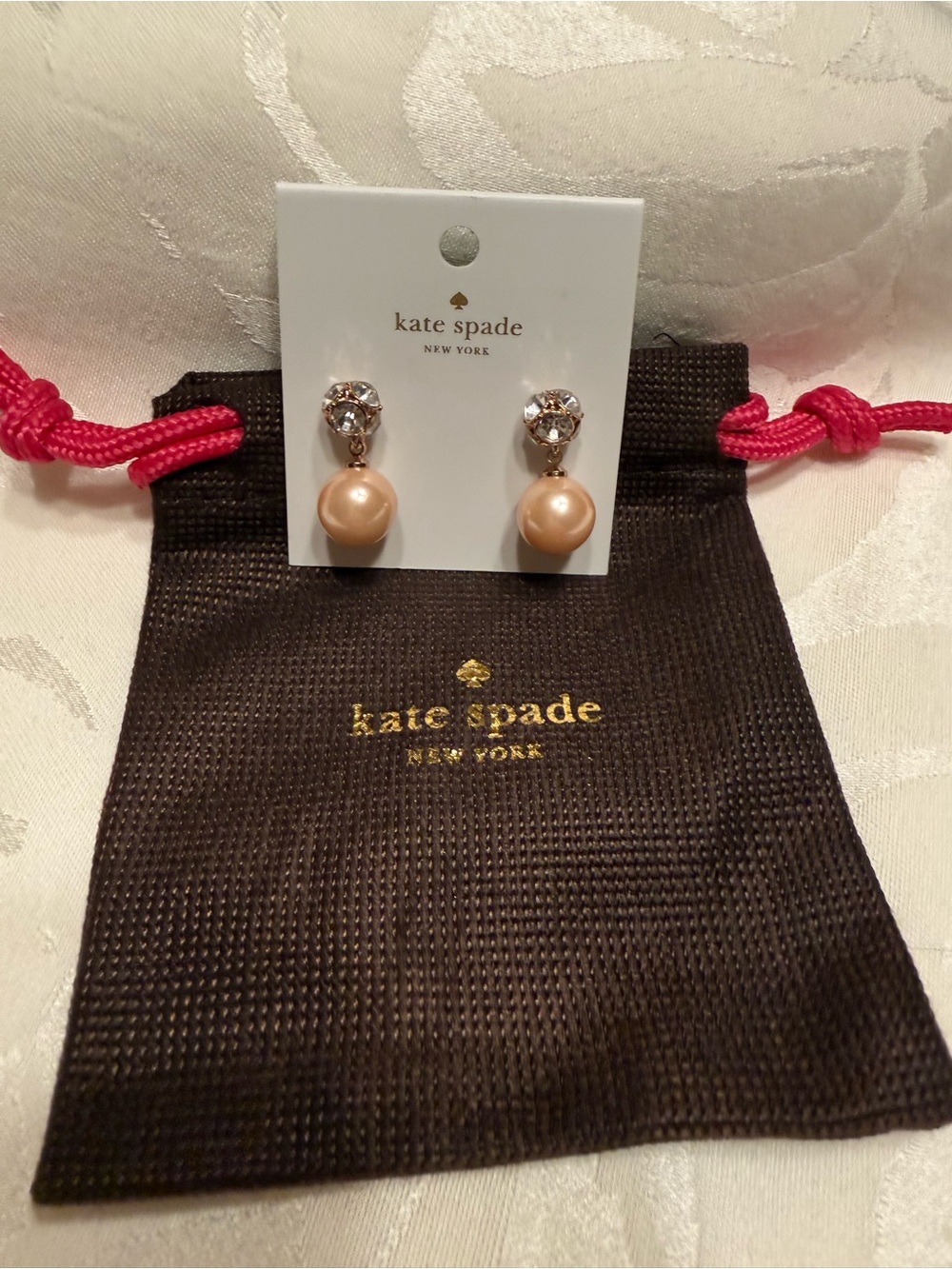 NWT Kate Spade Lade Marmalade Drop Earrings Blush Multi